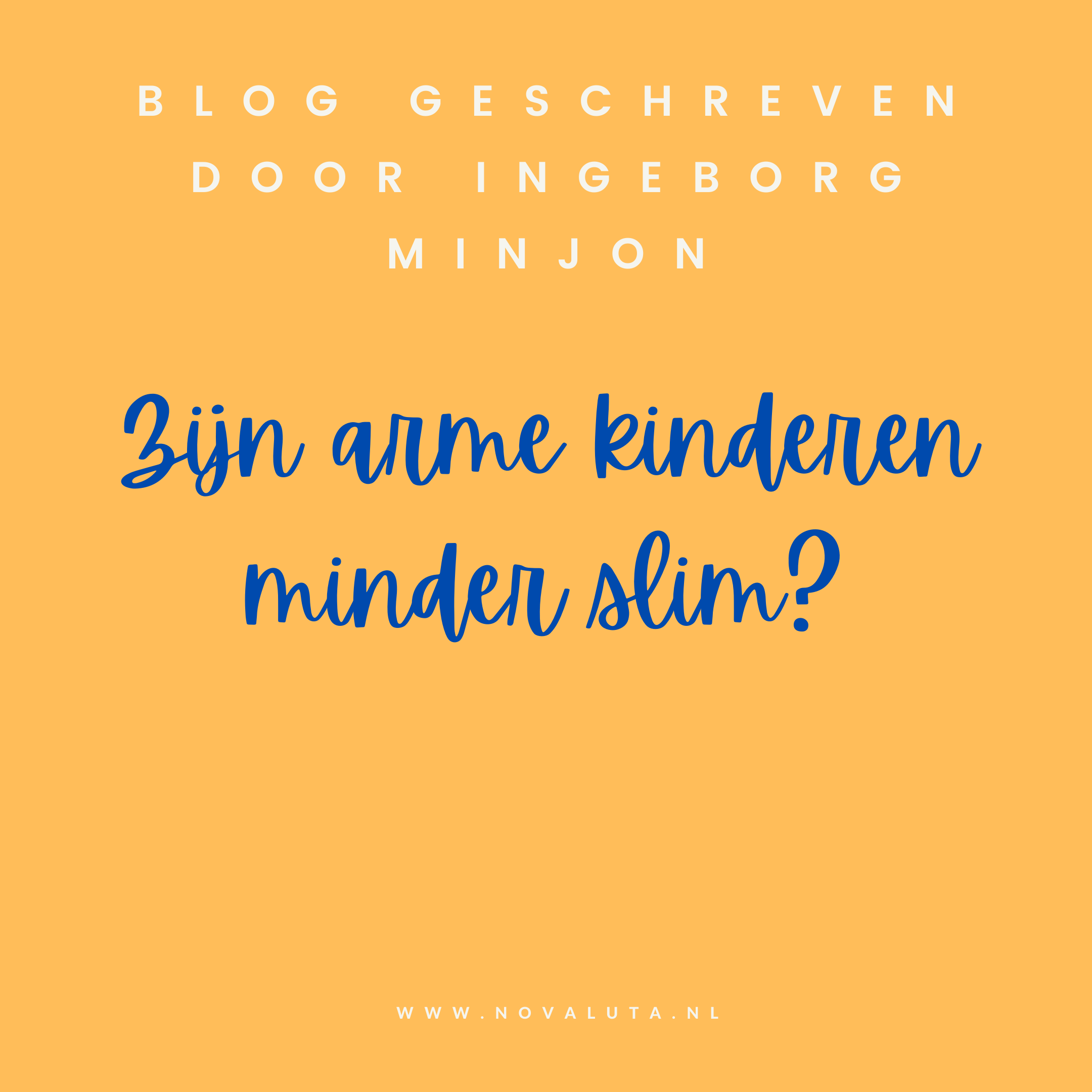 Zijn arme kinderen minder slim?